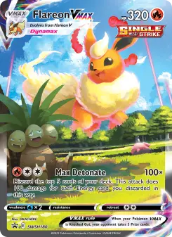 Pokémon-Karte Flareon VMAX SWSH180