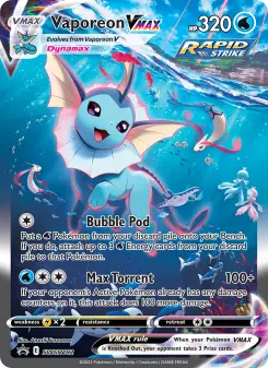 Pokémon-Karte Vaporeon VMAX SWSH182