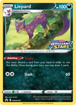 Pokémon-Karte Liepard SWSH187