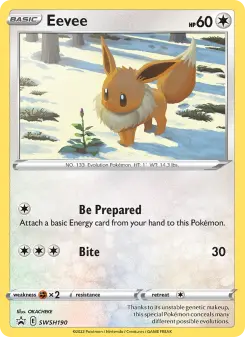 Pokémon-Karte Eevee SWSH190
