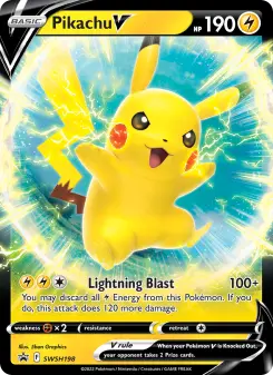 Pokémon-Karte Pikachu V SWSH198