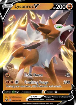 Pokémon-Karte Lycanroc V SWSH199