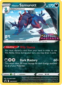 Pokémon-Karte Hisuian Samurott SWSH207