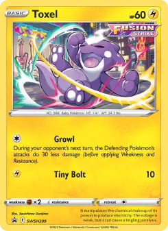 Pokémon-Karte Toxel SWSH209