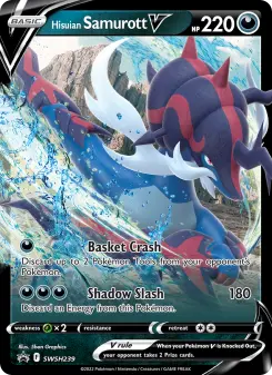 Pokémon-Karte Hisuian Samurott V SWSH239