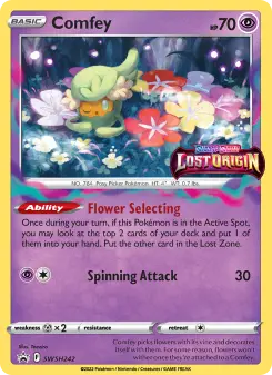 Pokémon-Karte Comfey SWSH242
