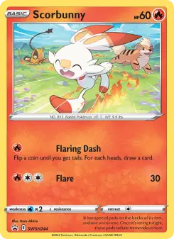 Pokémon-Karte Scorbunny SWSH244