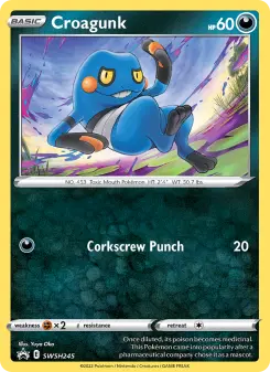 Pokémon-Karte Croagunk SWSH245