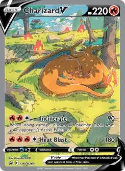 Pokémon-Karte Charizard V SWSH260