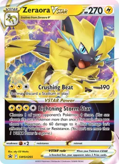 Pokémon-Karte Zeraora VSTAR SWSH265