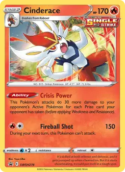 Pokémon-Karte Cinderace SWSH278