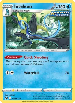 Pokémon-Karte Inteleon SWSH279