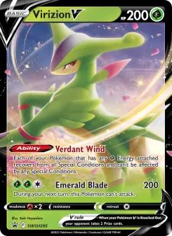 Pokémon-Karte Virizion V SWSH295