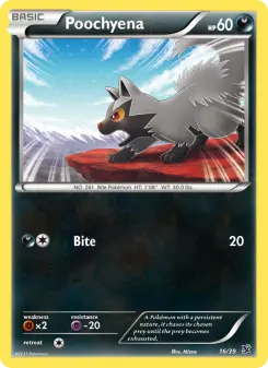 Pokémon-Karte Poochyena 016/039