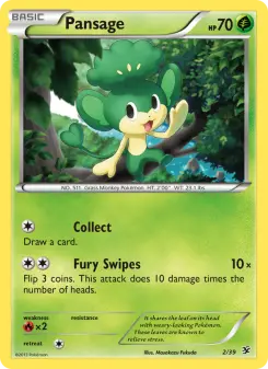 Pokémon-Karte Pansage 002/039