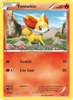 Pokémon-Karte Fennekin 008/039