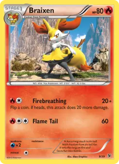 Pokémon-Karte Braixen 009/039