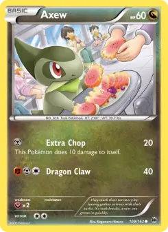 Pokémon-Karte Axew 109/162