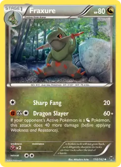 Pokémon-Karte Fraxure 110/162