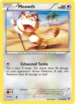 Pokémon-Karte Meowth 114/162