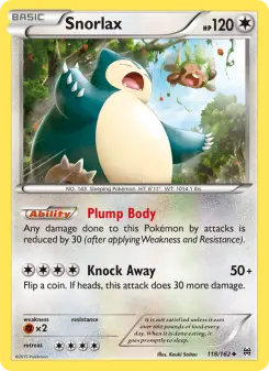 Pokémon-Karte Snorlax 118/162