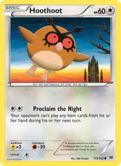 Pokémon-Karte Hoothoot 119/162