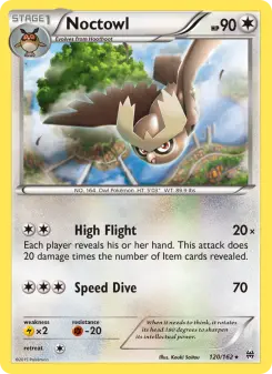 Pokémon-Karte Noctowl 120/162