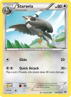Pokémon-Karte Staravia 126/162