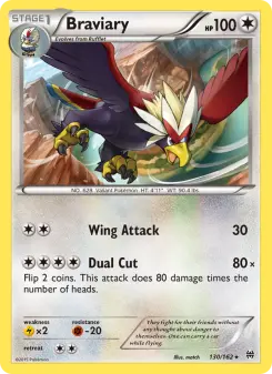 Pokémon-Karte Braviary 130/162