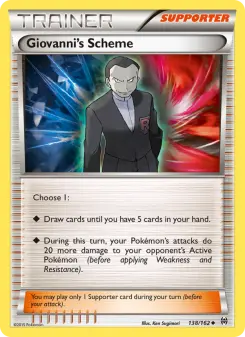 Pokémon-Karte Giovanni's Scheme 138/162