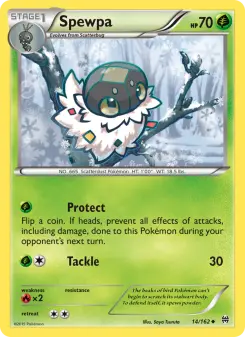 Pokémon-Karte Spewpa 014/162