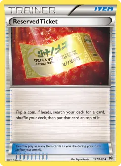 Pokémon-Karte Reserved Ticket 147/162