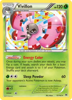 Pokémon-Karte Vivillon 015/162