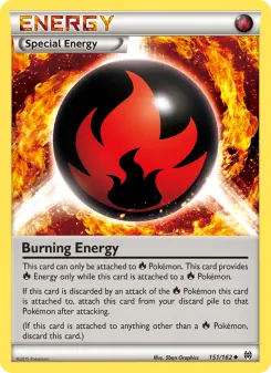 Pokémon-Karte Burning Energy 151/162