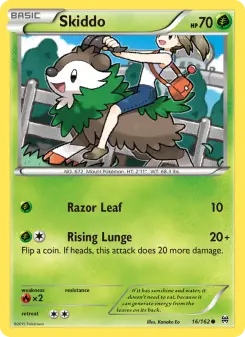 Pokémon-Karte Skiddo 016/162