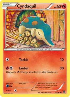 Pokémon-Karte Cyndaquil 018/162