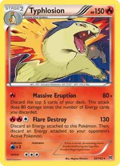 Pokémon-Karte Typhlosion 020/162