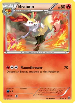 Pokémon-Karte Braixen 026/162