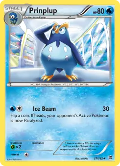 Pokémon-Karte Prinplup 037/162