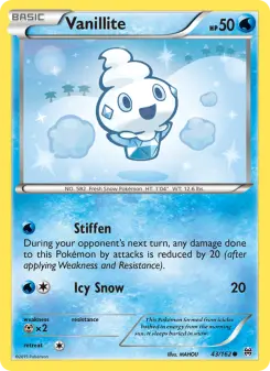 Pokémon-Karte Vanillite 043/162