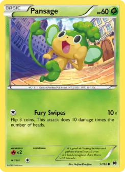 Pokémon-Karte Pansage 005/162