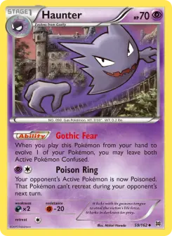 Pokémon-Karte Haunter 059/162