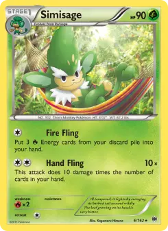 Pokémon-Karte Simisage 006/162
