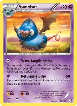 Pokémon-Karte Swoobat 072/162
