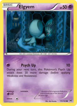 Pokémon-Karte Elgyem 073/162