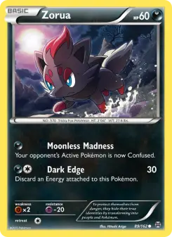 Pokémon-Karte Zorua 089/162