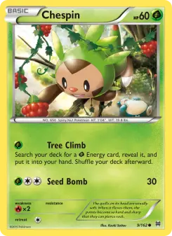 Pokémon-Karte Chespin 009/162