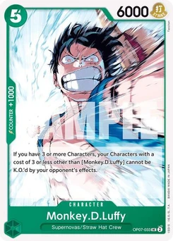 One Piece-Karte Monkey.D.Luffy (033) OP07-033