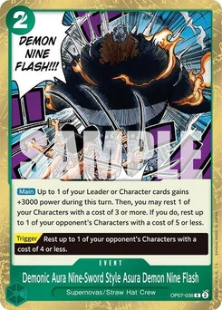 One Piece-Karte Demonic Aura Nine-Sword Style Asura Demon Nine Flash OP07-036