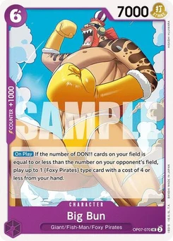 One Piece-Karte Big Bun OP07-070